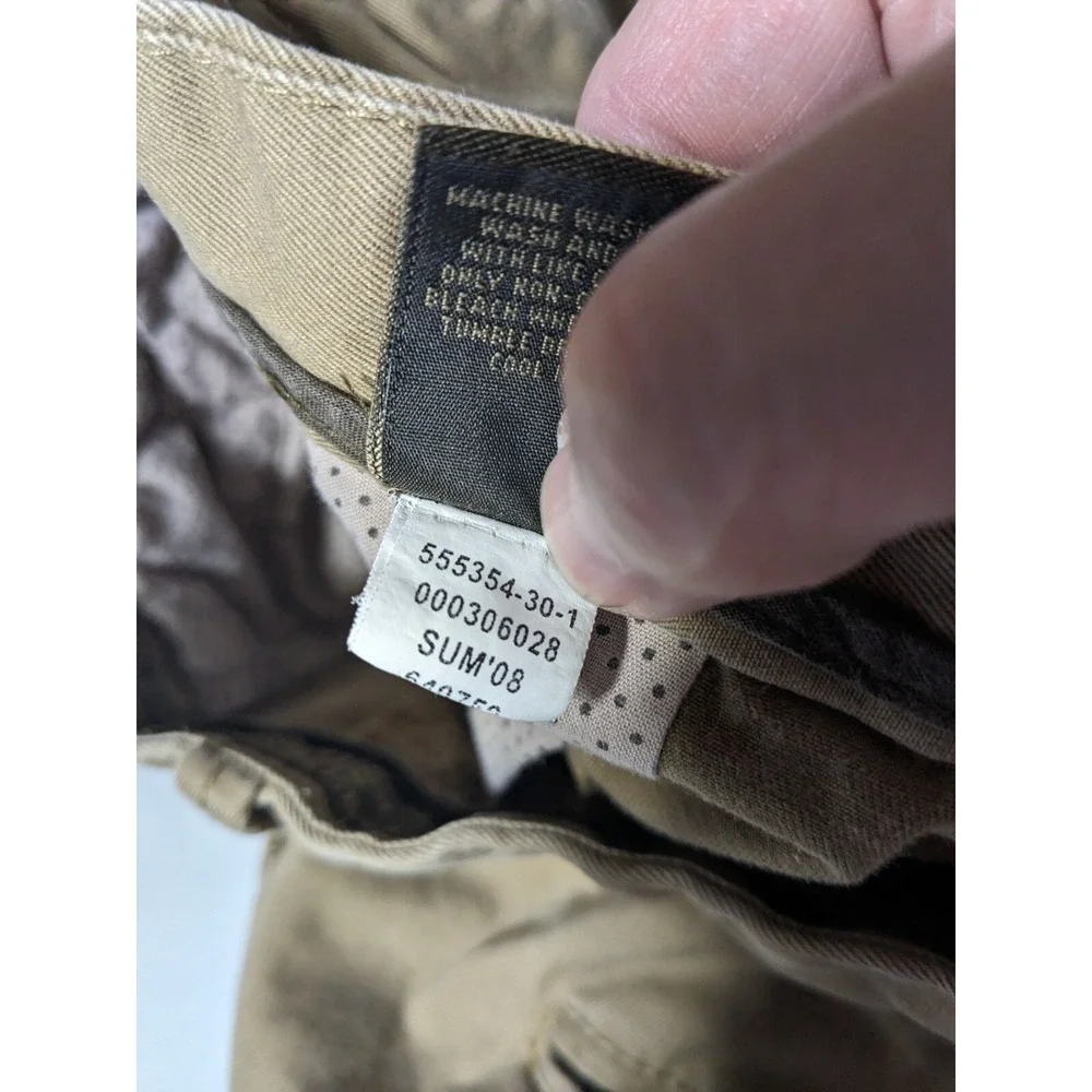 OLD NAVY‎ SURPLUS Co FISH BONE GEO Men 40x11 Cotton Brown Embroidered Shorts